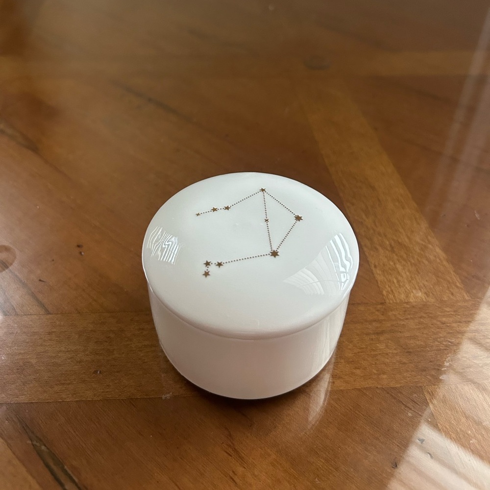 Fringe Studio White Ceramic Libra Trinket Box